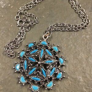 Turquoise Color Pendant Necklace